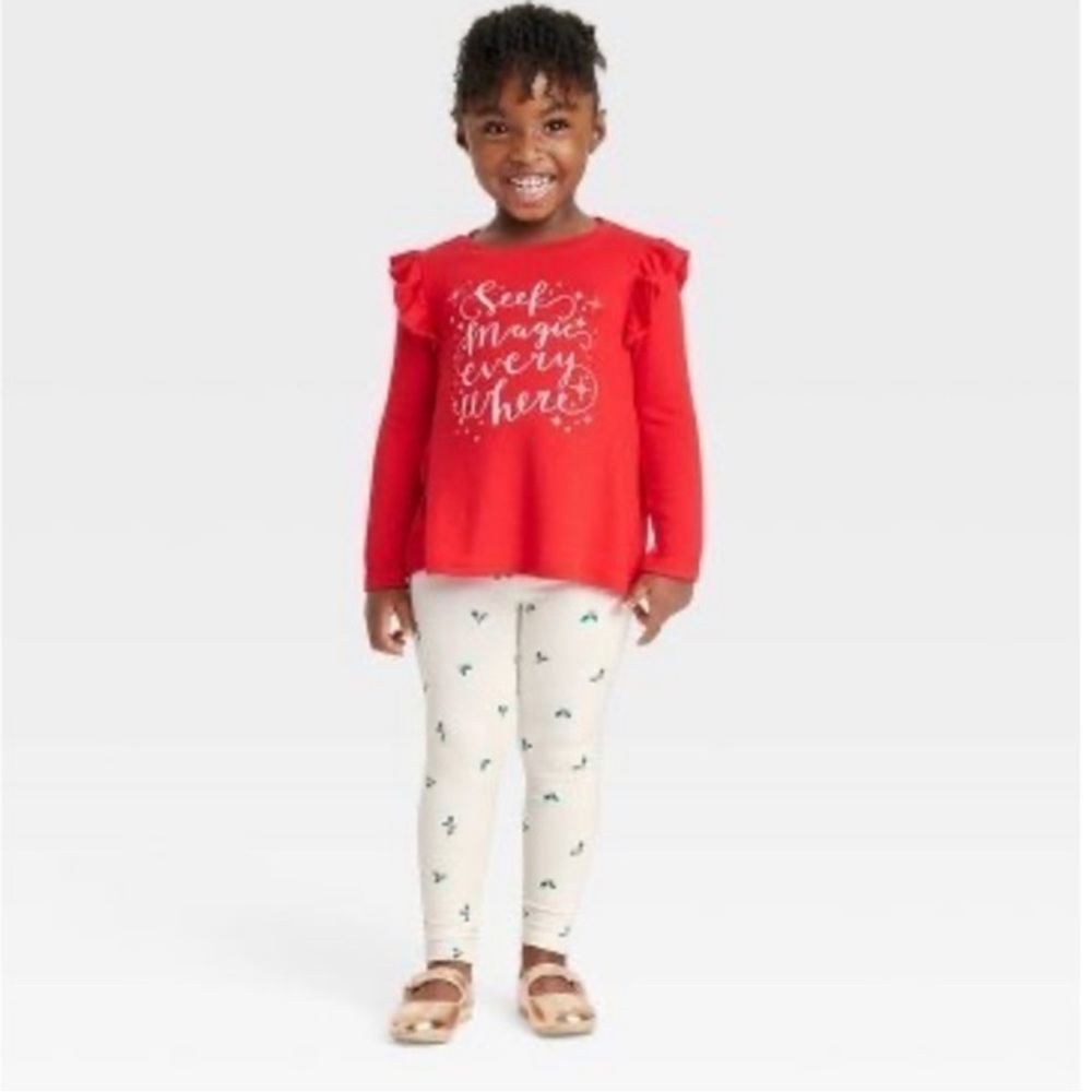 Cat & Jack 2 piece seek magic every where long sleeve set